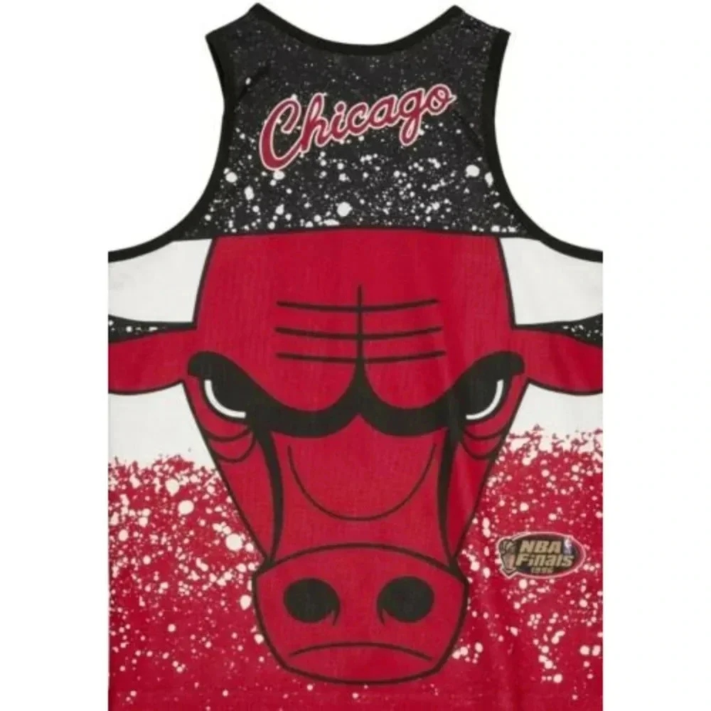 Mitchell & Ness Scarlet NBA Chicago Bulls Jumbotron Mesh Tank Size Small
